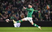 29 March 2022; Scott Hogan of Republic of Ireland during the international friendly match between Republic of Ireland and Lithuania at the Aviva Stadium in Dublin. Photo by Ben McShane/Sportsfile