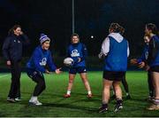 30 March 2022; Jenny Murphy, left, during a Leinster Rugby Women's training session at Energia Park in Dublin. Photo by David Fitzgerald/Sportsfile