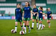 29 March 2022; Chloe Atkinson of Republic of Ireland before the UEFA Women's U17's Round 2 Qualifier match between Republic of Ireland and Iceland at Tallaght Stadium in Dublin. Photo by Ben McShane/Sportsfile