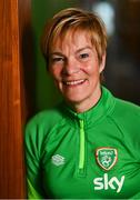 31 March 2022; Manager Vera Pauw poses for a portrait after a Republic of Ireland women squad announcement at FAI Headquarters in Abbotstown, Dublin. Photo by Eóin Noonan/Sportsfile