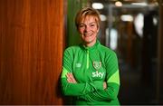 31 March 2022; Manager Vera Pauw poses for a portrait after a Republic of Ireland women squad announcement at FAI Headquarters in Abbotstown, Dublin. Photo by Eóin Noonan/Sportsfile