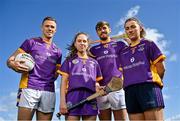 31 March 2022; Passion Lives at Beacon Hospital and Kilmacud Crokes as new sponsorship deal is announced. In attendance at the announcement at Kilmacud Crokes GAA club in Dublin, are, from left, Paul Mannion, Issy Davis, Ronan Hayes and Aoife Kane. A combined passion for physical health, teamwork and the wellbeing of the local community’s hearts and minds sees Beacon Hospital and Kilmacud Crokes join forces in a major new sponsorship announced today. The deal sees Beacon Hospital become the main Club sponsor of the largest GAA club in Ireland for a period of three years, with the Kilmacud Crokes club jersey undergoing its first redesign in over a decade. As the teams at Beacon Hospital and Kilmacud Crokes come together, the sponsorship will be brought to life through Passion Lives Here, which is about fostering and supporting the determination, dedication and support it takes to develop and bring local teams to greatness not just on the pitch, but also off it. A proud part of the South Dublin community, Beacon Hospital is passionate about providing exceptional patient care. It’s state-of-the-art Sports Lab, Physiotherapists, Sports Physiologists and Orthopaedic and Sports Medicine specialists are ideally located to support the club. With 140 teams, 5,700 players and members, as well as many local schools and groups all part of Kilmacud Crokes, Beacon Hospital will support the further development of teamwork and wellbeing in the club. Photo by Brendan Moran/Sportsfile