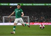 29 March 2022; Jason Knight of Republic of Ireland during the international friendly match between Republic of Ireland and Lithuania at the Aviva Stadium in Dublin. Photo by Eóin Noonan/Sportsfile