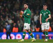 29 March 2022; Scott Hogan of Republic of Ireland after the international friendly match between Republic of Ireland and Lithuania at the Aviva Stadium in Dublin. Photo by Eóin Noonan/Sportsfile