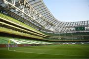 29 March 2022; A general view of the Aviva stadium before the international friendly match between Republic of Ireland and Lithuania at the Aviva Stadium in Dublin. Photo by Eóin Noonan/Sportsfile