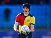 31 March 2022; Conor ribbin of St Fintans High School during the Bank of Ireland Vinnie Murray Cup Final match between St Fintan's High School and Catholic University School at Energia Park in Dublin. Photo by Harry Murphy/Sportsfile