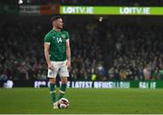 29 March 2022; Alan Browne of Republic of Ireland during the international friendly match between Republic of Ireland and Lithuania at the Aviva Stadium in Dublin. Photo by Eóin Noonan/Sportsfile