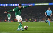 29 March 2022; Matt Doherty of Republic of Ireland during the international friendly match between Republic of Ireland and Lithuania at the Aviva Stadium in Dublin. Photo by Eóin Noonan/Sportsfile