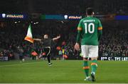 29 March 2022; A pitch invader during the international friendly match between Republic of Ireland and Lithuania at the Aviva Stadium in Dublin. Photo by Eóin Noonan/Sportsfile