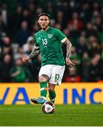 29 March 2022; Jeff Hendrick of Republic of Ireland during the international friendly match between Republic of Ireland and Lithuania at the Aviva Stadium in Dublin. Photo by Eóin Noonan/Sportsfile