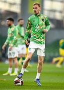 29 March 2022; Mark Sykes of Republic of Ireland before the international friendly match between Republic of Ireland and Lithuania at the Aviva Stadium in Dublin. Photo by Eóin Noonan/Sportsfile
