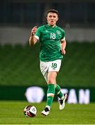 29 March 2022; Dara O'Shea of Republic of Ireland during the international friendly match between Republic of Ireland and Lithuania at the Aviva Stadium in Dublin. Photo by Eóin Noonan/Sportsfile