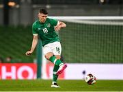 29 March 2022; Dara O'Shea of Republic of Ireland during the international friendly match between Republic of Ireland and Lithuania at the Aviva Stadium in Dublin. Photo by Eóin Noonan/Sportsfile
