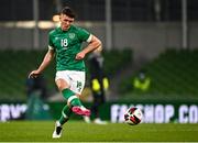 29 March 2022; Dara O'Shea of Republic of Ireland during the international friendly match between Republic of Ireland and Lithuania at the Aviva Stadium in Dublin. Photo by Eóin Noonan/Sportsfile