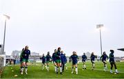 29 March 2022; Republic of Ireland players warm-up before the UEFA Women's U17's Round 2 Qualifier match between Republic of Ireland and Iceland at Tallaght Stadium in Dublin. Photo by Ben McShane/Sportsfile