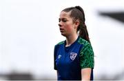 29 March 2022; Kate Thompson of Republic of Ireland before the UEFA Women's U17's Round 2 Qualifier match between Republic of Ireland and Iceland at Tallaght Stadium in Dublin. Photo by Ben McShane/Sportsfile