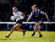 1 April 2022; Aisling Moloney of Sacred Heart Secondary in action against Eva Fitzpatrick of Our Lady's Bower during the Lidl All Ireland Post Primary Schools Senior ‘C’ Championship Final match between Our Lady's Bower, Athlone, Westmeath and Sacred Heart Secondary, Clonakilty, Cork at Sean Treacy Park in Tipperary Town. Photo by Ray McManus/Sportsfile