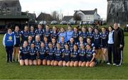 1 April 2022; The Our Lady's Bower squad before the Lidl All Ireland Post Primary Schools Senior ‘C’ Championship Final match between Our Lady's Bower, Athlone, Westmeath and Sacred Heart Secondary, Clonakilty, Cork at Sean Treacy Park in Tipperary Town. Photo by Ray McManus/Sportsfile