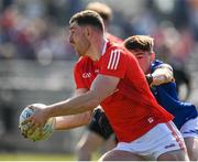 27 March 2022; Sam Mulroy of Louth in action against Patrick O'Keane of Wicklow during the Allianz Football League Division 3 match between Wicklow and Louth at County Grounds in Aughrim, Wicklow. Photo by Matt Browne/Sportsfile