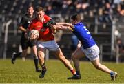 27 March 2022; Sam Mulroy of Louth in action against Tom Moran of Wicklow during the Allianz Football League Division 3 match between Wicklow and Louth at County Grounds in Aughrim, Wicklow. Photo by Matt Browne/Sportsfile