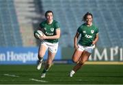 26 March 2022; Eve Higgins, left, and Eimear Considine of Ireland during the TikTok Women's Six Nations Rugby Championship match between Ireland and Wales at RDS Arena in Dublin. Photo by David Fitzgerald/Sportsfile