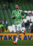 29 March 2022; Troy Parrott of Republic of Ireland warms up before the international friendly match between Republic of Ireland and Lithuania at the Aviva Stadium in Dublin. Photo by Sam Barnes/Sportsfile