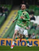 29 March 2022; Will Keane of Republic of Ireland warms up before the international friendly match between Republic of Ireland and Lithuania at the Aviva Stadium in Dublin. Photo by Sam Barnes/Sportsfile