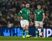 29 March 2022; Conor Hourihane of Republic of Ireland during the international friendly match between Republic of Ireland and Lithuania at the Aviva Stadium in Dublin. Photo by Sam Barnes/Sportsfile