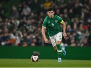 29 March 2022; John Egan of Republic of Ireland during the international friendly match between Republic of Ireland and Lithuania at the Aviva Stadium in Dublin. Photo by Sam Barnes/Sportsfile