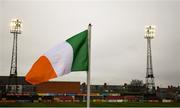 1 April 2022; The Irish tricolour flag is seen before the SSE Airtricity League Premier Division match between Bohemians and Derry City at Dalymount Park in Dublin. Photo by Harry Murphy/Sportsfile