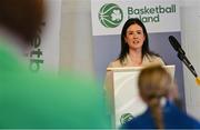 1 April 2022; In attendance at the draw for the 2022 Jr NBA Draft at the National Basketball Arena in Dublin is Erin Bracken, Basketball Ireland. Photo by Ramsey Cardy/Sportsfile