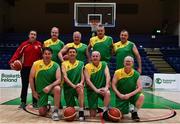 1 April 2022; The Killarney Cougars team before the InsureMyHouse.ie Masters Over 50’s Men National Cup Final match between Killarney Cougars v UCD Lions at the National Basketball Arena in Dublin. Photo by Sam Barnes/Sportsfile