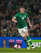 29 March 2022; Dara O'Shea of Republic of Ireland during the international friendly match between Republic of Ireland and Lithuania at the Aviva Stadium in Dublin. Photo by Sam Barnes/Sportsfile