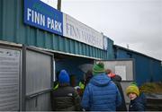 1 April 2022; Finn Harps supporters arrive before the SSE Airtricity League Premier Division match between Finn Harps and Shamrock Rovers at Finn Park in Ballybofey, Donegal. Photo by Ramsey Cardy/Sportsfile