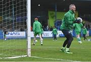 1 April 2022; Shamrock Rovers goalkeeper Alan Mannus before the SSE Airtricity League Premier Division match between Finn Harps and Shamrock Rovers at Finn Park in Ballybofey, Donegal. Photo by Ramsey Cardy/Sportsfile