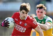 27 March 2022; Ian Maguire of Cork in action against Jordan Hayes of Offaly during the Allianz Football League Division 2 match between Offaly and Cork at Bord na Mona O'Connor Park in Tullamore, Offaly. Photo by Sam Barnes/Sportsfile
