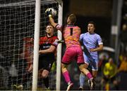 1 April 2022; Bohemians goalkeeper James Talbot clears the ball off the line during the SSE Airtricity League Premier Division match between Bohemians and Derry City at Dalymount Park in Dublin. Photo by Harry Murphy/Sportsfile