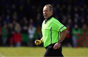 1 April 2022; Referee Ciaran Groome during the Lidl All Ireland Post Primary Schools Senior ‘C’ Championship Final match between Our Lady's Bower, Athlone, Westmeath and Sacred Heart Secondary, Clonakilty, Cork at Sean Treacy Park in Tipperary Town. Photo by Ray McManus/Sportsfile