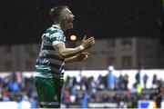 1 April 2022; Andy Lyons of Shamrock Rovers celebrates after scoring his side's second goal during the SSE Airtricity League Premier Division match between Finn Harps and Shamrock Rovers at Finn Park in Ballybofey, Donegal. Photo by Ramsey Cardy/Sportsfile