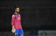 1 April 2022; Bastien Héry of Finn Harps, after replacing goalkeeper Mark McGinley who was sent off, during the SSE Airtricity League Premier Division match between Finn Harps and Shamrock Rovers at Finn Park in Ballybofey, Donegal. Photo by Ramsey Cardy/Sportsfile