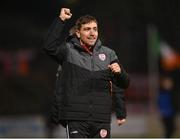 1 April 2022; Joe Thomson of Derry City after his side's victory in the SSE Airtricity League Premier Division match between Bohemians and Derry City at Dalymount Park in Dublin. Photo by Harry Murphy/Sportsfile