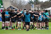 2 April 2022; Connacht players huddle before the United Rugby Championship match between Benetton and Connacht at Stadio di Monigo in Treviso, Italy. Photo by Roberto Bregani/Sportsfile