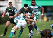 2 April 2022; Leva Fifita of Connacht is tackled by Andries Coetzee of Benetton during the United Rugby Championship match between Benetton and Connacht at Stadio di Monigo in Treviso, Italy. Photo by Roberto Bregani/Sportsfile