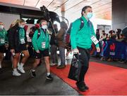 2 April 2022; Ireland players arrive before the TikTok Women's Six Nations Rugby Championship match between France and Ireland at Stade Ernest Wallon in Toulouse, France. Photo by Manuel Blondeau/Sportsfile