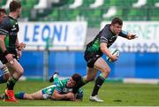 2 April 2022; Tom Farrell of Connacht is tackled by Joaquin Riera of Benetton during the United Rugby Championship match between Benetton and Connacht at Stadio di Monigo in Treviso, Italy. Photo by Roberto Bregani/Sportsfile