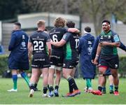 2 April 2022; Connacht's players celebrate at the end of the United Rugby Championship match between Benetton and Connacht at Stadio di Monigo in Treviso, Italy. Photo by Roberto Bregani/Sportsfile