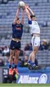 2 April 2022; James Smith of Cavan in action against Conal Kennedy of Tipperary during the Allianz Football League Division 4 Final match between Cavan and Tipperary at Croke Park in Dublin. Photo by Piaras Ó Mídheach/Sportsfile
