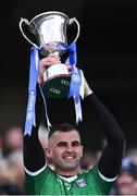 2 April 2022; Cavan captain Raymond Galligan lifts the cup after his side's victory in the Allianz Football League Division 4 Final match between Cavan and Tipperary at Croke Park in Dublin. Photo by Piaras Ó Mídheach/Sportsfile