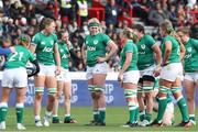 2 April 2022; Samantha Monaghan of Ireland and her team-mates during the TikTok Women's Six Nations Rugby Championship match between France and Ireland at Stade Ernest Wallon in Toulouse, France. Photo by Manuel Blondeau/Sportsfile