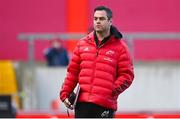 2 April 2022; Munster head coach Johann van Graan before the United Rugby Championship match between Munster and Leinster at Thomond Park in Limerick. Photo by Harry Murphy/Sportsfile